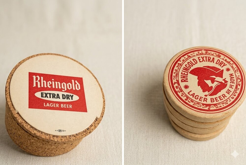 Vintage Rheingold and Knickerbocker Beer Coasters Breweriana Stack Over 100